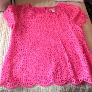 Pink Lattice Top